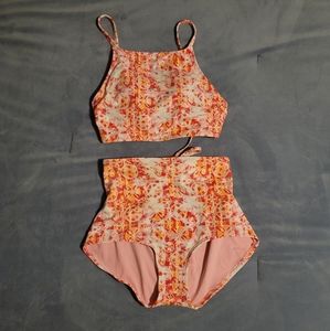 NWT Strappy High-waisted halter bikini